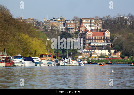 Richmond Hill e il fiume Tamigi in Surrey Foto Stock