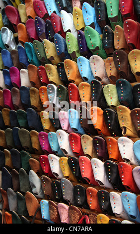 Marocchino tradizionale Pantofole Foto Stock