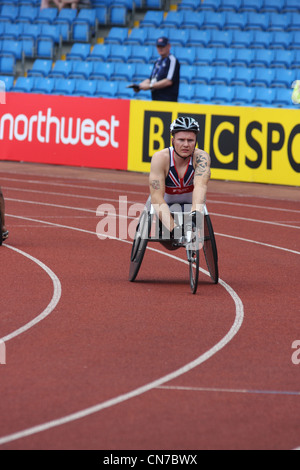 David Weir Paralympian atleta al Paralympic world cup di Manchester. Foto Stock