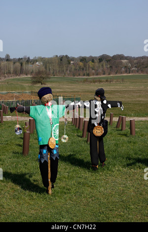 SCARECROWS ad RHS HYDE HALL. ESSEX REGNO UNITO. Foto Stock