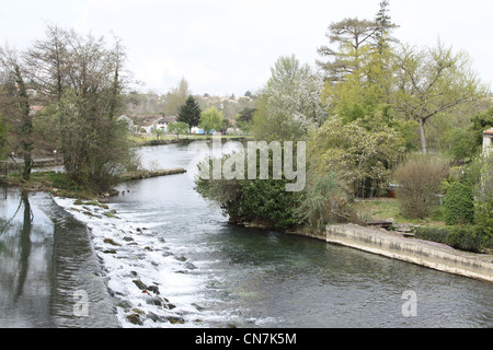 Fiume Touvre, vicino a Angouleme Francia Foto Stock