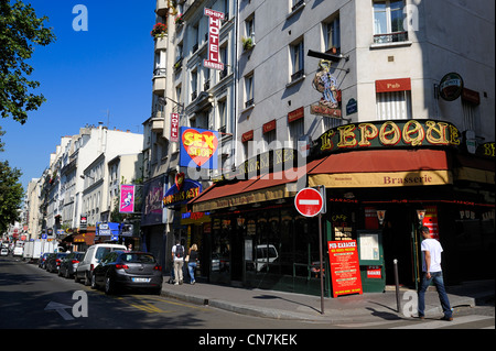 Francia, Parigi, il Boulevard de Clichy Tra Pigalle e Blanche Foto Stock