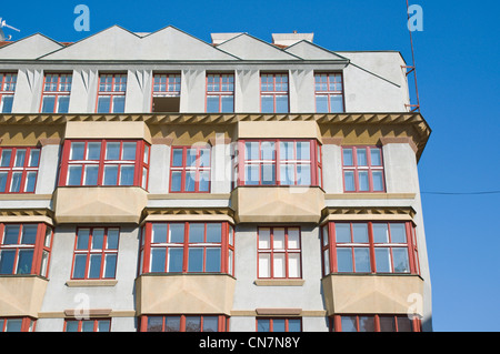 Stile cubista Druzstevni domy la cooperativa casa (1921) da Otakar Novotny città vecchia Praga Repubblica Ceca Europa Foto Stock