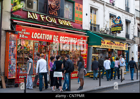 Francia, Parigi, Rue du Faubourg Montmartre Foto Stock