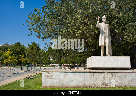 La Grecia e la Macedonia, Salonicco, la statua di Eleftherios Venizelos su piazza Dikastirion, un politico che ha realizzato nel 1916 in Foto Stock