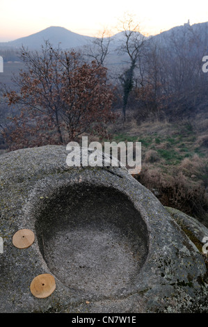 Francia, Bas Rhin, Dieffenthal, Celtic Rock, il Schieweschlawe dischi o avviare fiery tradizione celtica al equinox legno invernale Foto Stock