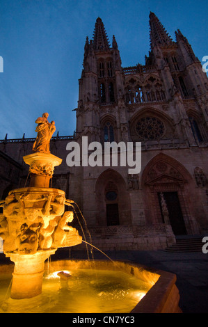 Spagna, Castiglia e Leon, Burgos, il Duomo di Santa Maria, classificato come patrimonio mondiale dall UNESCO, datata 13-15 sec. Foto Stock