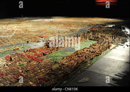 Stati Uniti d'America New York City Queens Panorama della città di New York - il Queens Museum of Art Foto Stock