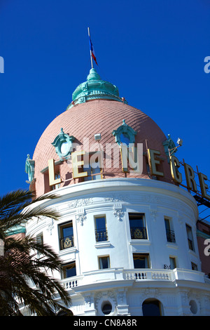 Francia, Alpes Maritimes, Nizza Promenade des Anglais, l'Hotel Negresco Foto Stock
