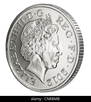 10p dieci pence moneta sul lato complementare capi 2012 Foto Stock
