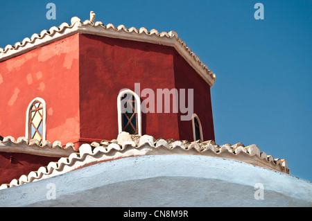 Cristiano ortodosso chiesa duomo a Hydra, isole Saroniche, Grecia Foto Stock