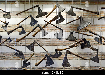 Francia, Aube, Troyes, Hotel de Mauroy Mansion, il Musee de l'outil et de la Pensee Ouvriere (attrezzo museo), collezione unica di Foto Stock