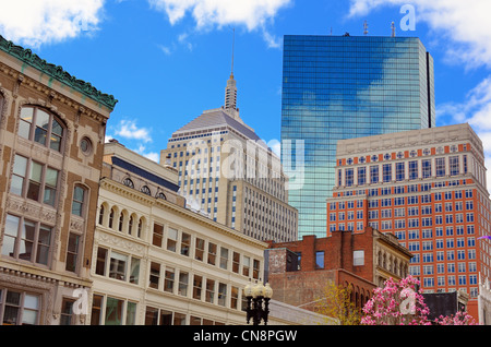 Cityscape di Back Bay di Boston, Massachusetts, USA. Foto Stock