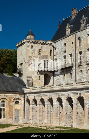 Francia, Val d'Oise, La Roche Guyon, denominata Les Plus Beaux Villages de France (i più bei villaggi di Francia), il Foto Stock