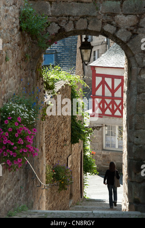 Francia, Cotes d'Armor, Moncontour de Bretagne, etichettati Les Plus Beaux Villages de France (i più bei villaggi di Foto Stock