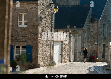 Francia, Cotes d'Armor, Moncontour de Bretagne, etichettati Les Plus Beaux Villages de France (i più bei villaggi di Foto Stock