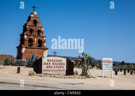 La missione di San Miguel Arcangel in California centrale Foto Stock