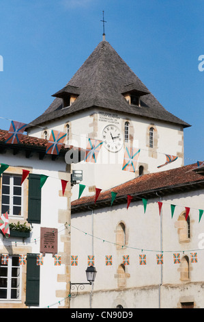 Francia, Pirenei Atlantiques, Sare, etichettati Les Plus Beaux Villages de France (i più bei villaggi di Francia) Foto Stock