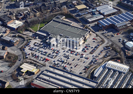 Vista aerea del Heckmondwike Morrisons supermercato Foto Stock