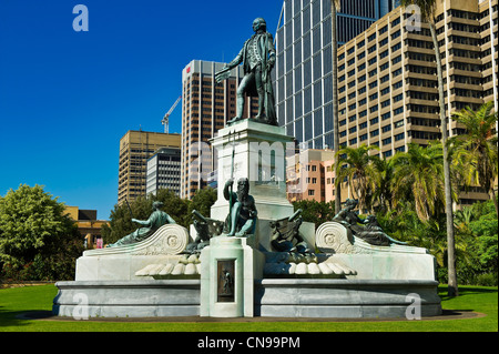 Australia, Nuovo Galles del Sud, Sydney, Royal Botanical Garden, sculptur del capitano Arthur Phillip, primo governatore del New South Foto Stock
