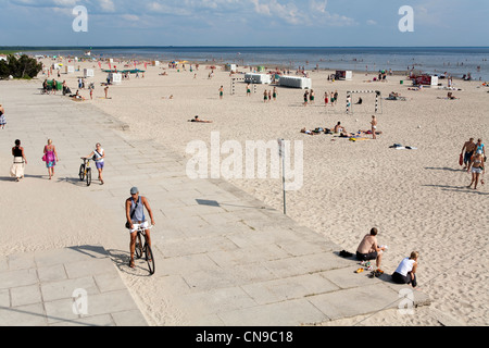 Estonia (Paesi Baltici), Parnu, il principale centro balneare del paese, Ranna beach Foto Stock