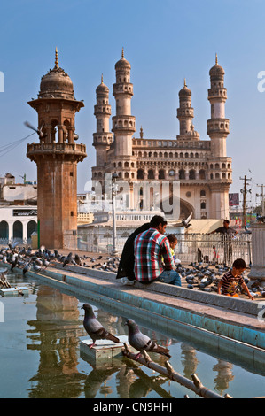 Charminar di Hyderabad, Andhra Pradesh in India Foto Stock