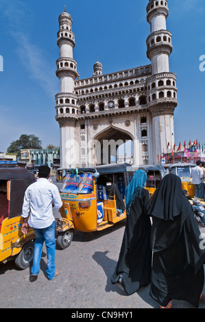 Charminar di Hyderabad, Andhra Pradesh in India Foto Stock