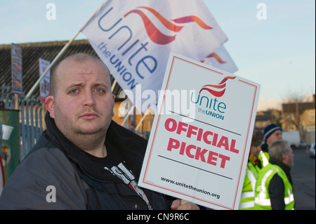Unite picchetti durante l'N30 giorno di azione, Leeds Foto Stock