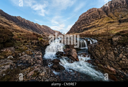 Glen Coe e il fiume Coe Foto Stock