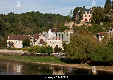 Francia, Dordogne, Limeuil, il villaggio sulle rive della Dordogna Foto Stock