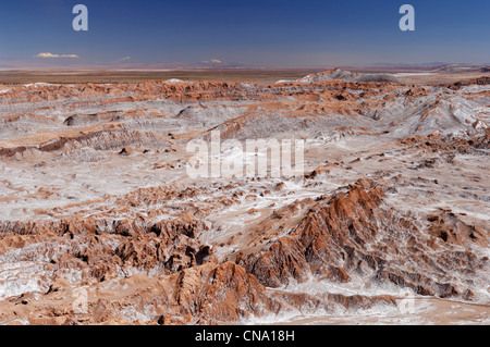 Il Cile, Antofagasta regione, il Deserto di Atacama, Valle della Morte, Valle de la Muerte, concessioni di sale nella valle della morte in Foto Stock
