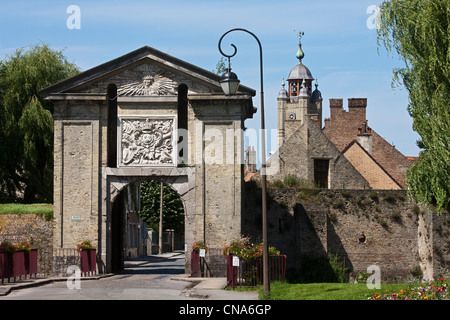 Francia, Nord, Bergues, Gate Cassel Foto Stock