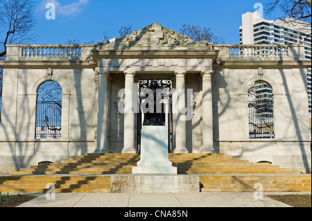 Il pensatore scultura, il Museo Rodin offre lavoro di scultura Agosto Rodin, costruito 1929 da Jules Mastbaum, Philadelphia, PA Foto Stock