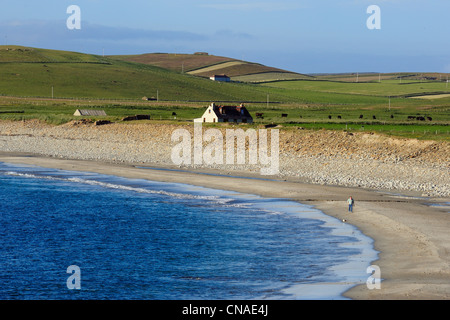 Regno Unito, Scozia, isole Orcadi, continente isola, la baia di Skaill a Skara Brae Foto Stock