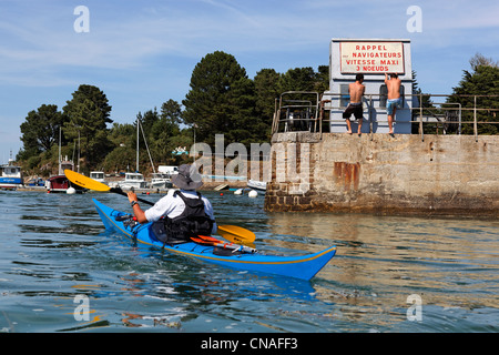 Francia, Morbihan, il Golfo di Morbihan Foto Stock