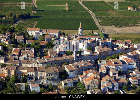 Francia, Var, La Cadiere d'Azur (vista aerea) Foto Stock