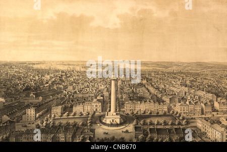 La città di città di Baltimora, Maryland nel 1880 : vista dal monumento di Washington guardando verso sud Foto Stock