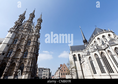 Centro storico di Leuven, Belgio Foto Stock