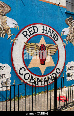 Regno Unito e Irlanda del Nord, Belfast, protestante del distretto occidentale di Shankill, Shankill Road, murales Foto Stock