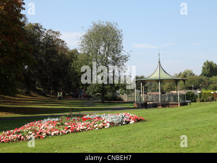 Giubileo Park bandstand in Whitchurch,una città di mercato nello Shropshire Foto Stock