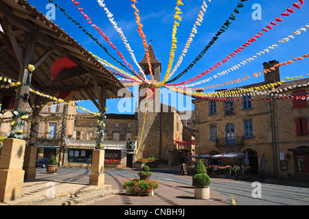 Francia, Dordogne, Perigord Noir, Belves, etichettati Les Plus Beaux Villages de France (i più bei villaggi di Francia), Foto Stock