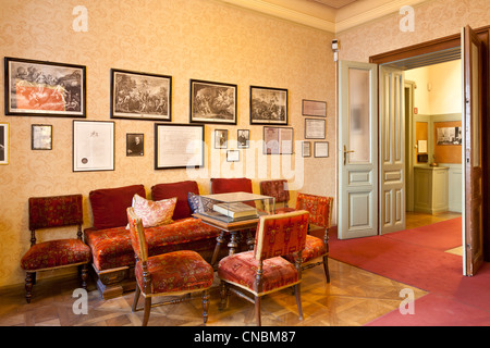 Austria, Vienna, Berggasse, Sigmund Freud Museum, dove il padre della psicoanalisi visse e lavorò dal 1891 al 1938, Foto Stock