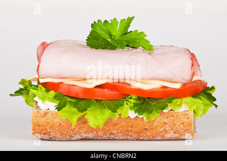 Sandwich di prosciutto lattuga e pomodoro Foto Stock