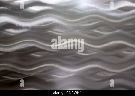 Un esclusivo in alluminio spazzolato di tessitura che funziona alla grande per un background metallico. Foto Stock