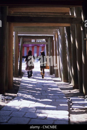 Ingresso Zeniarai Benzaiten Ugafuku Santuario a Kamakura, Giappone Foto Stock