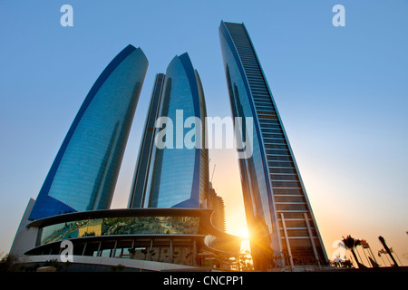 Emirati Arabi Uniti Abu Dhabi Emirato, Abu Dhabi Jumeirah Etihad Towers Foto Stock