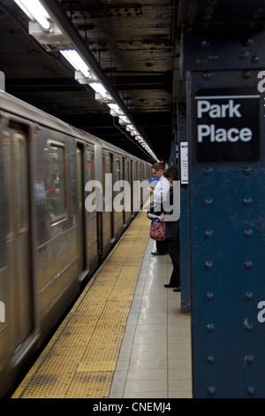 New York City metropolitana, il Park Place Foto Stock