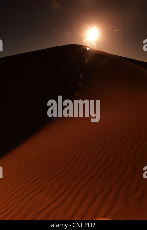 Dune di sabbia nella regione di Chegaga del deserto del Sahara, sud del Marocco Foto Stock