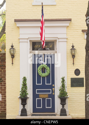 Storico Old Town Alexandria case Foto Stock