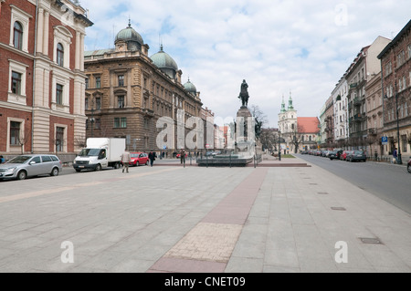 Grunwald monumento di Jan Matejko Square Cracovia Polonia Foto Stock